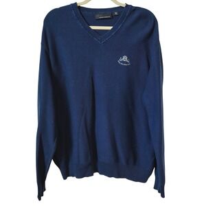 Custom Greg Norman Mens Sweater Large Blue Rolling Roads Golf Course Maryland
